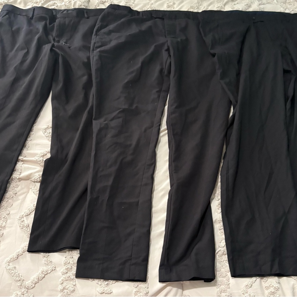 Beverly Hills Polo Club Black dress pants with Logo Patch w38 30